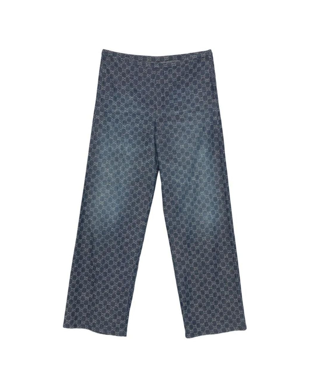 Gucci Blue Print Jeans for men