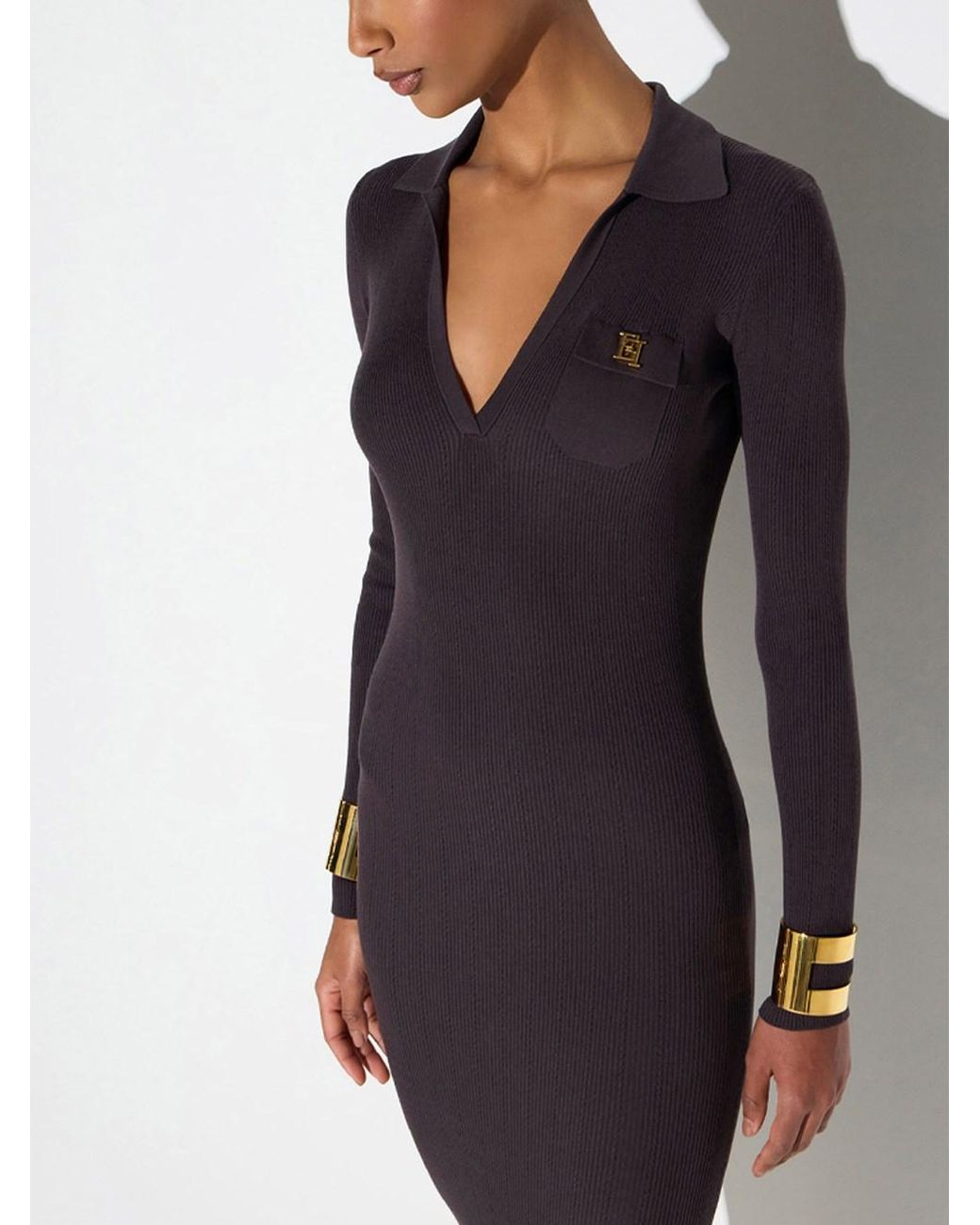 Elisabetta Franchi Purple Long Dress