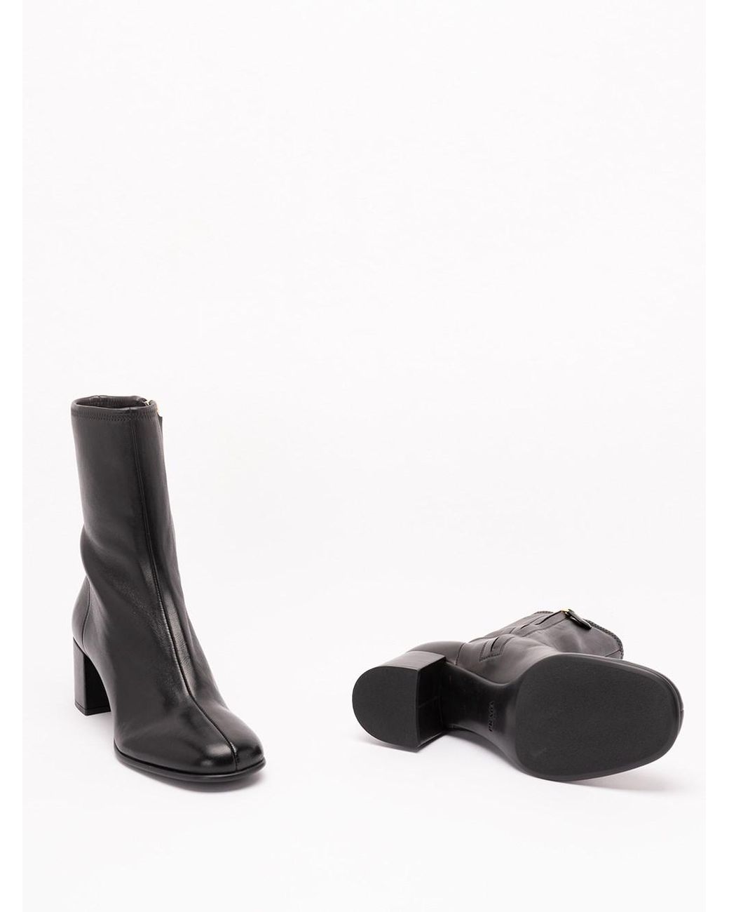 Prada Black Stretch Nappa Leather Booties