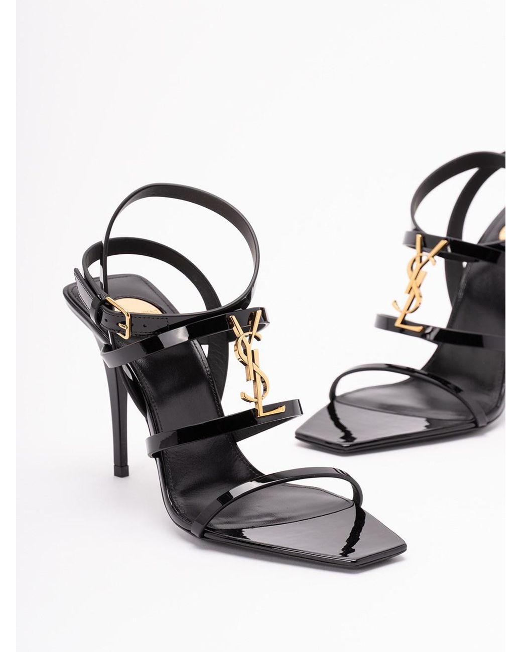 Saint Laurent White Cassandra Sandals