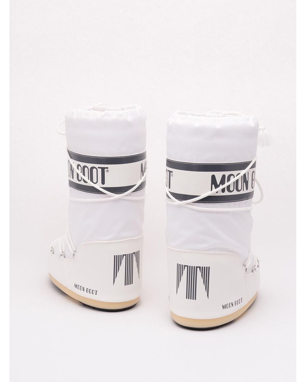 Moon Boot 'Icon Nylon' Boots in White | Lyst