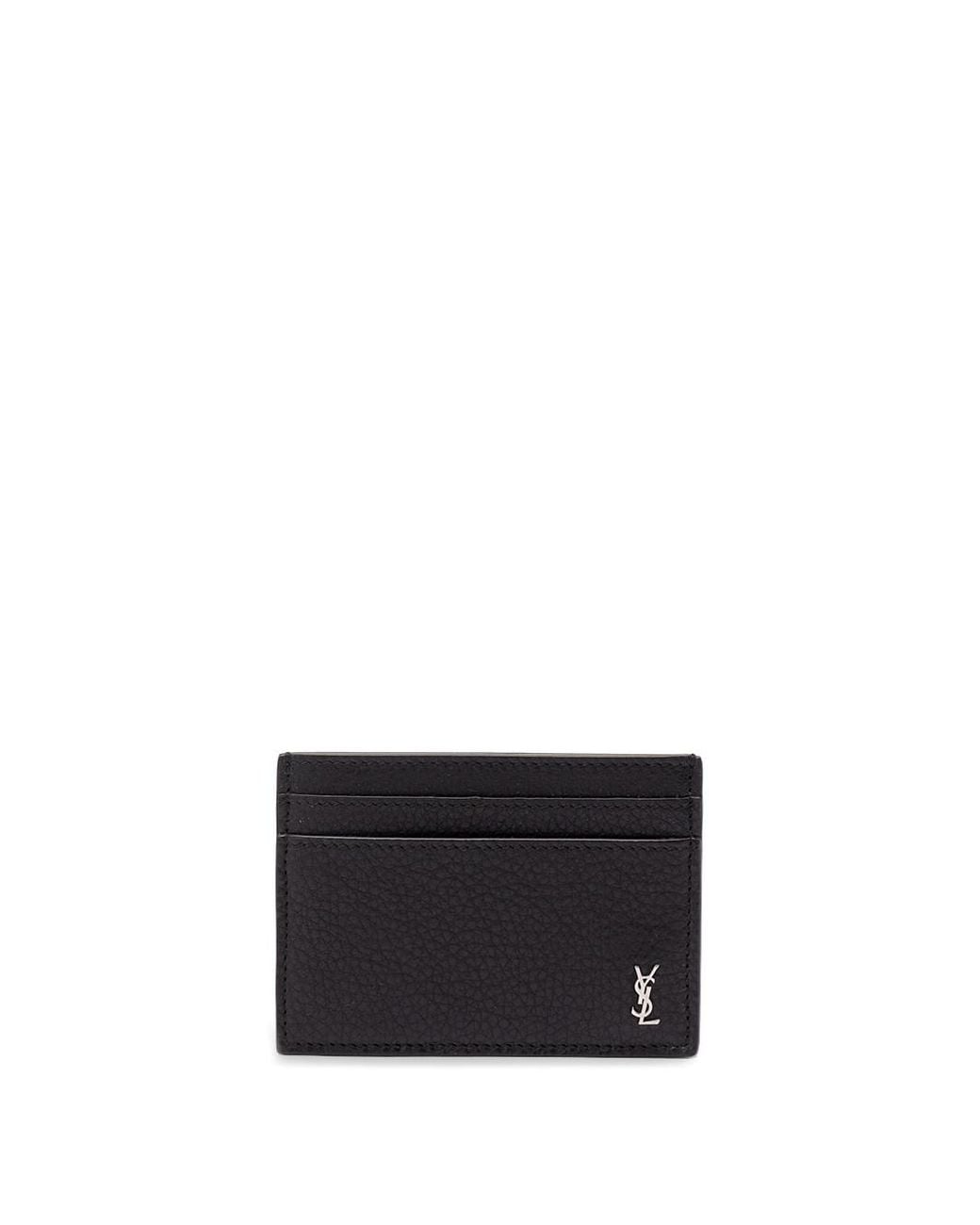 Saint Laurent White Tiny Cassandre Card Case for men