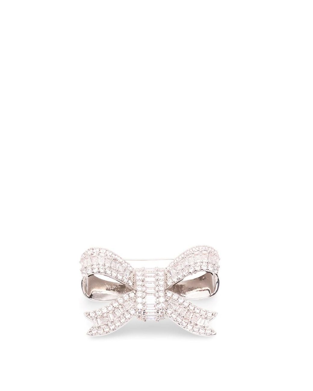 Self-Portrait White Crystal Brooch