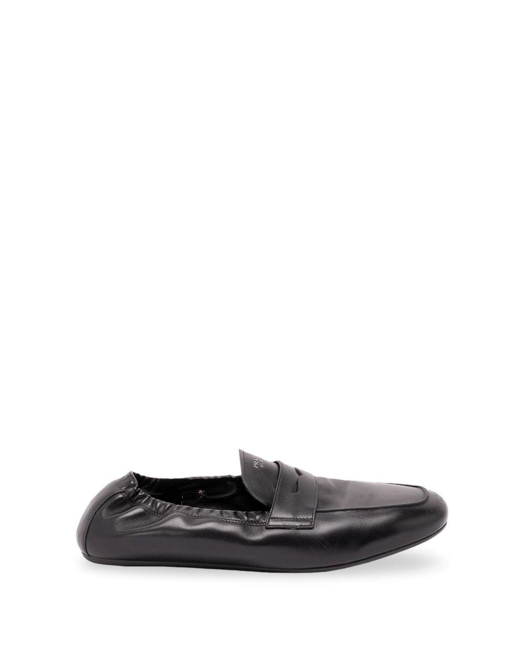 Prada White Shuffle Antiqued Leather Loafers for men