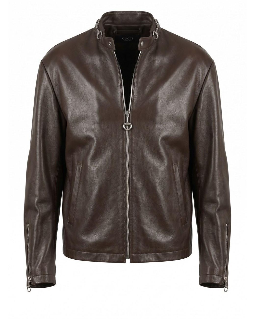 Gucci Black Bull Leather Jacket for men