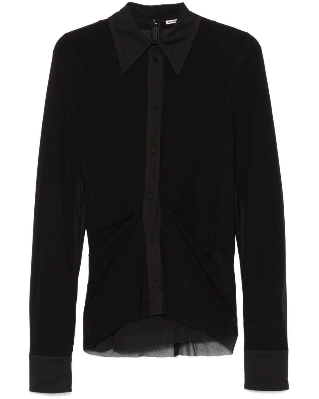 Jil Sander Black Double Layer Shirt