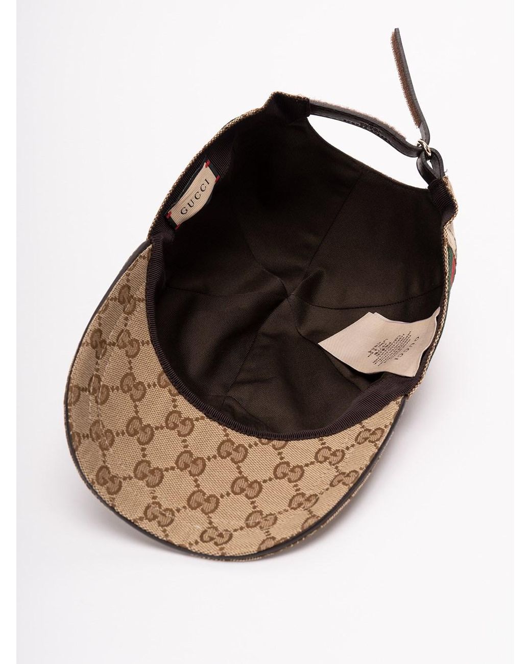 Gucci `original Gg Canvas` Baseball Hat With `web` in Natural