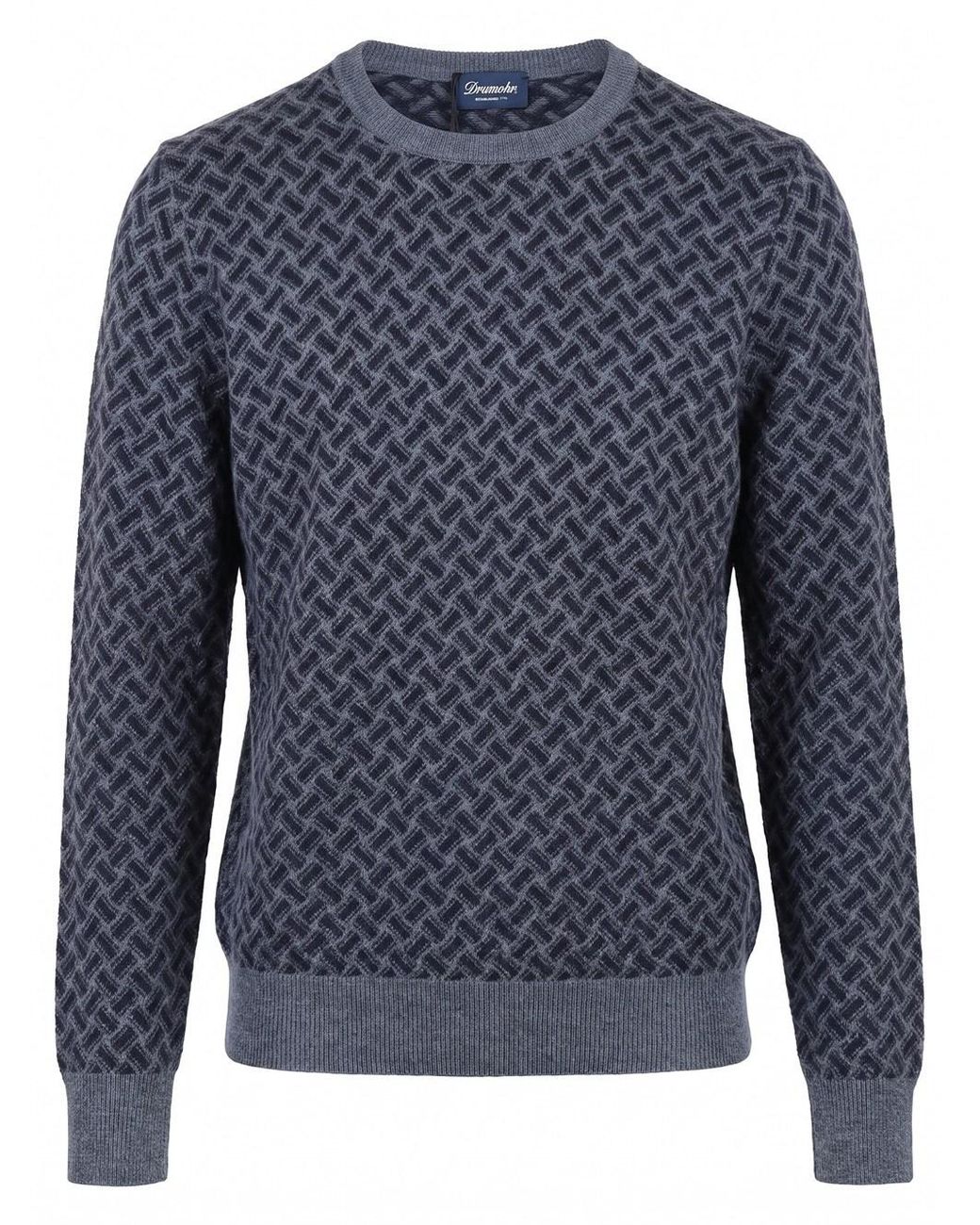 Drumohr Blue Razor Blade Roundneck for men