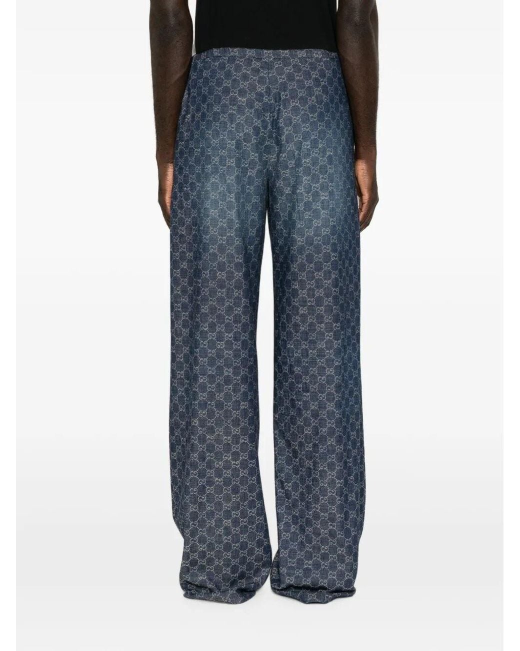 Gucci Blue Print Jeans for men