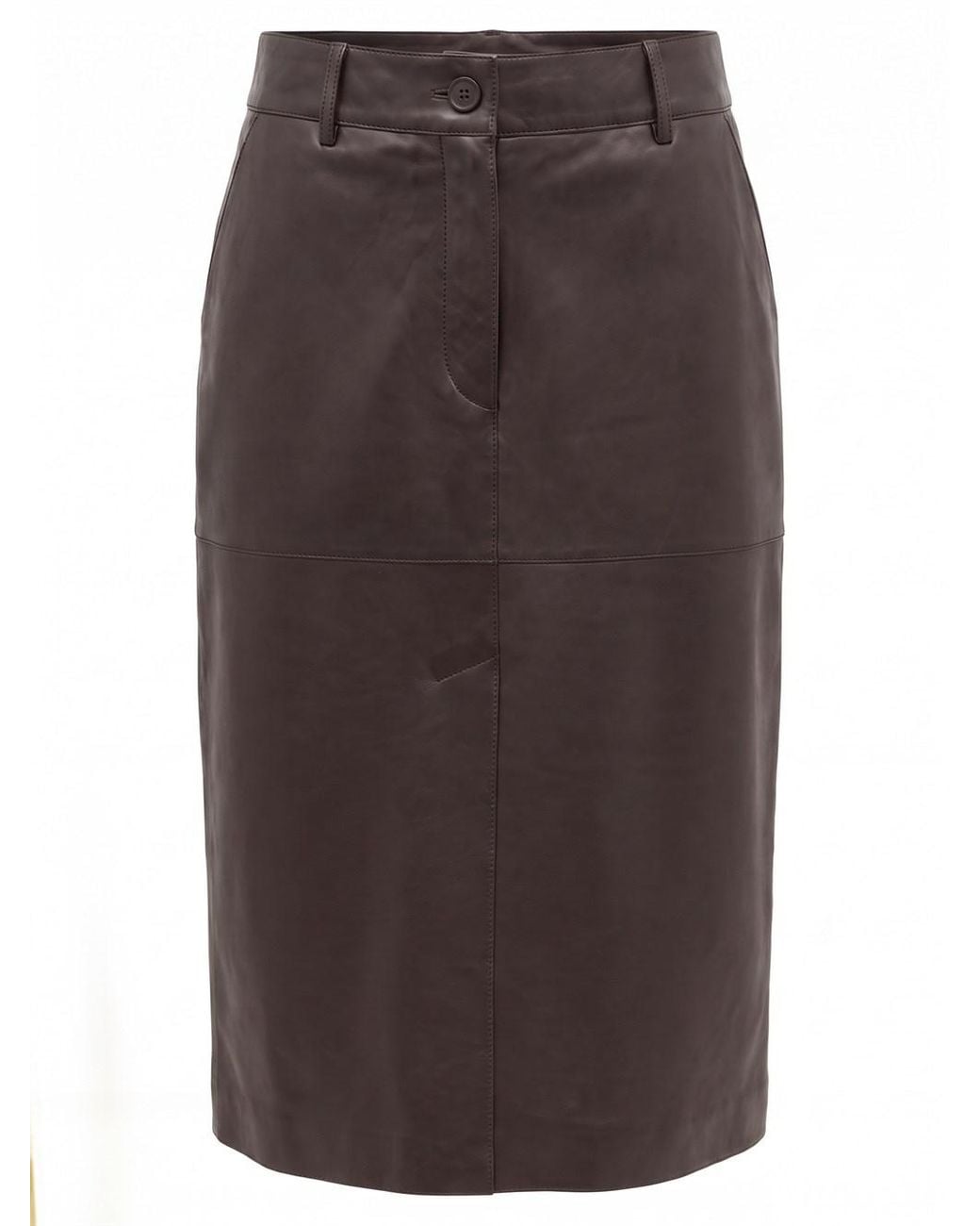 P.A.R.O.S.H. Brown P.A.R.O..H. Leather Skirt