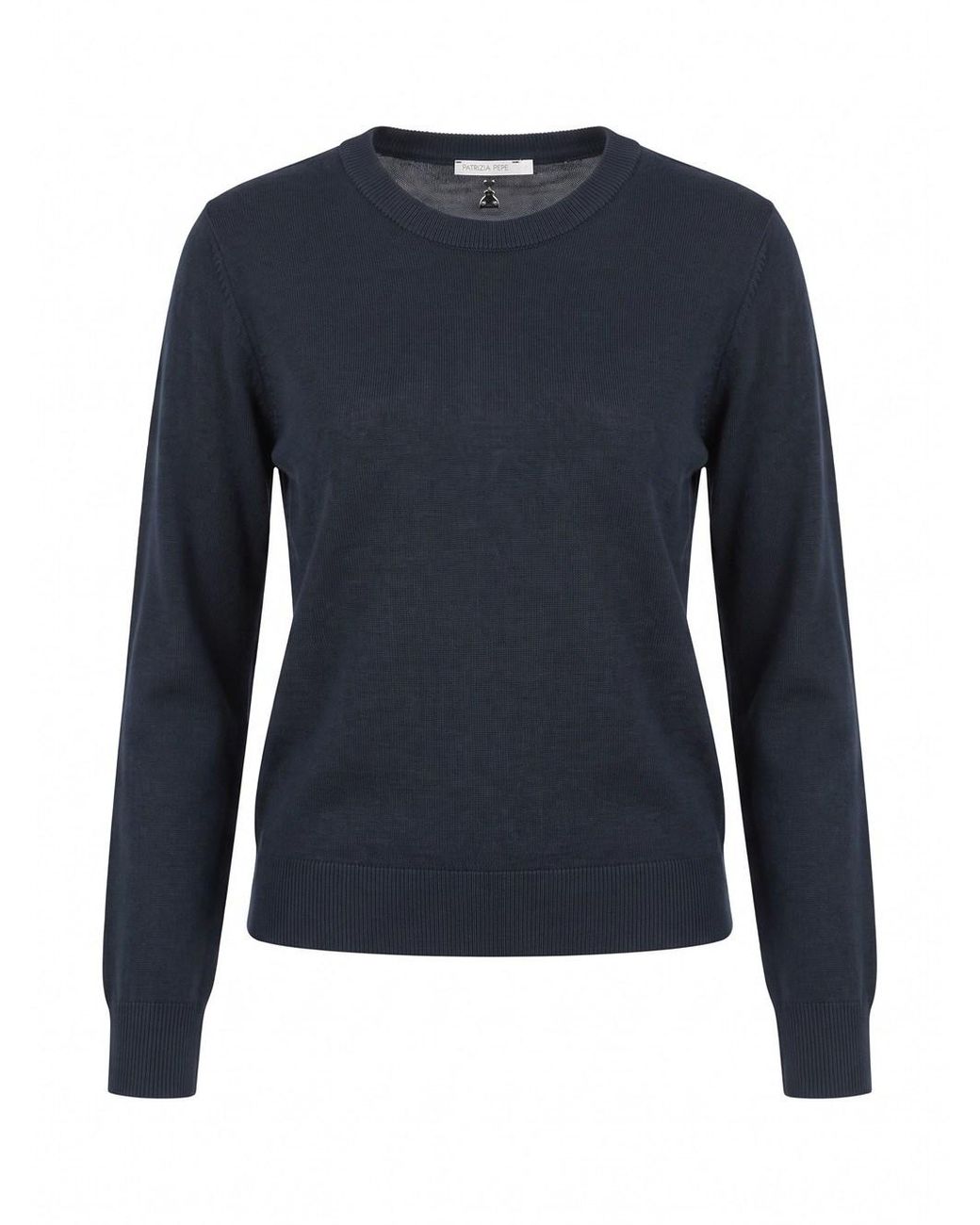 Patrizia Pepe Blue Round Neck Sweater
