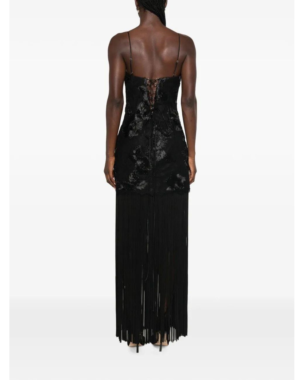 Nissa Black Evening Dress