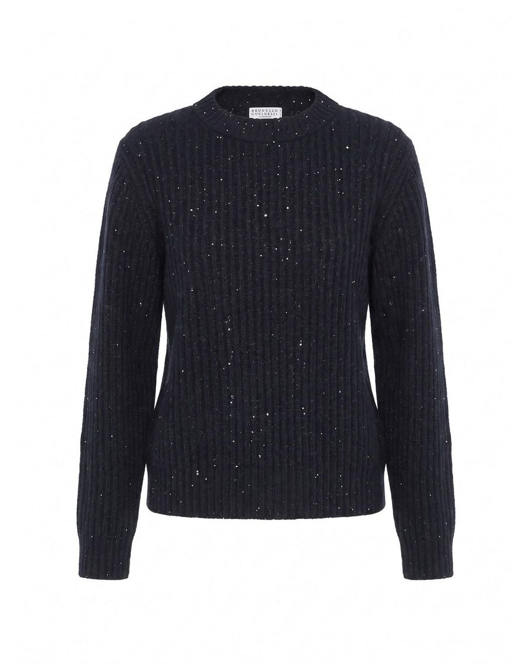 Brunello Cucinelli Blue Cashmere Wool Blend Sweater