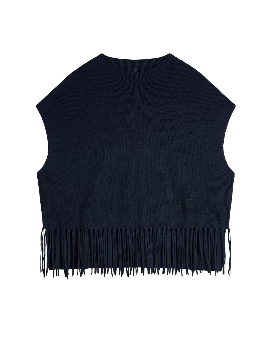 Patrizia Pepe Blue Poncho