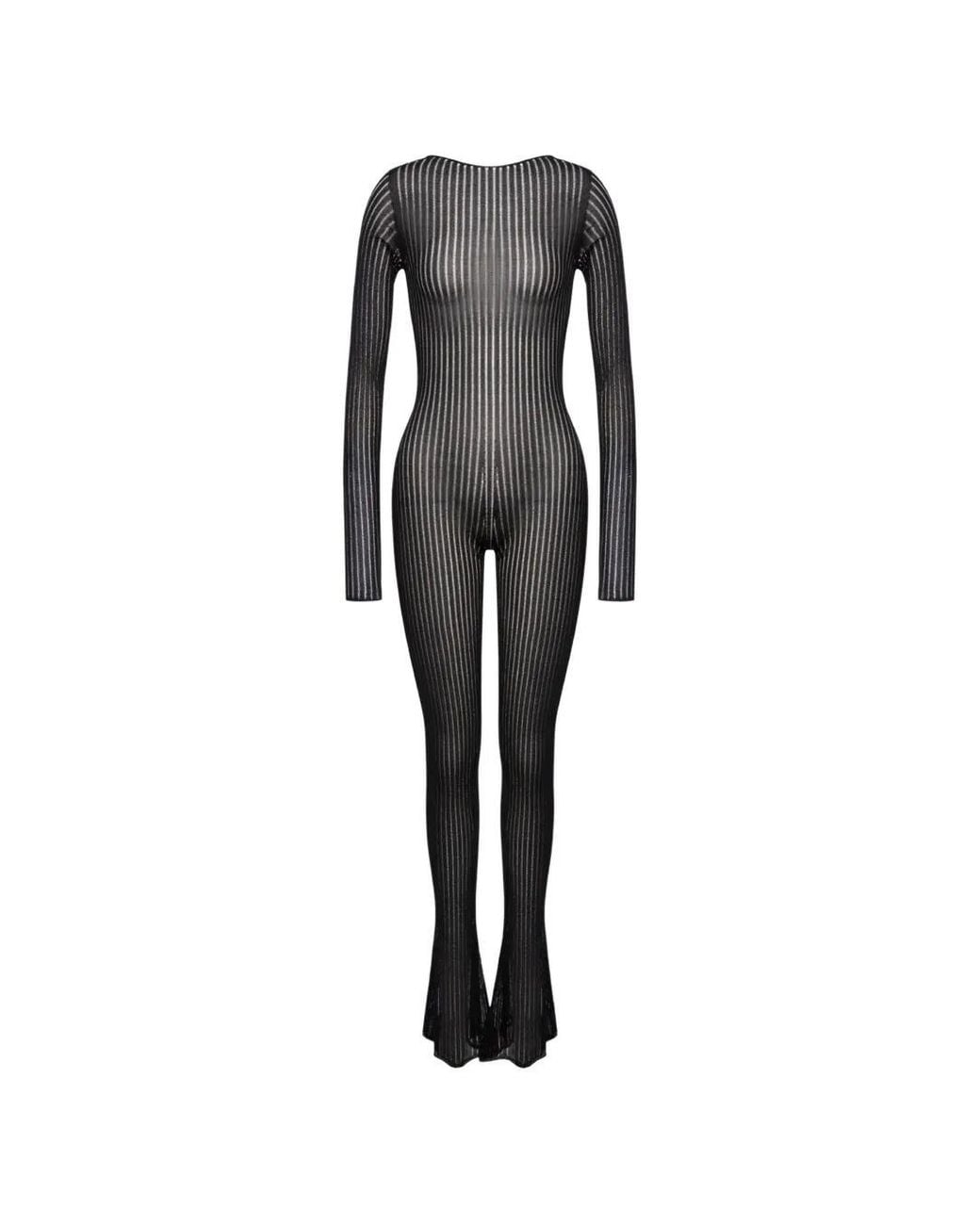 Dondup Black Lurex Jumpsuit