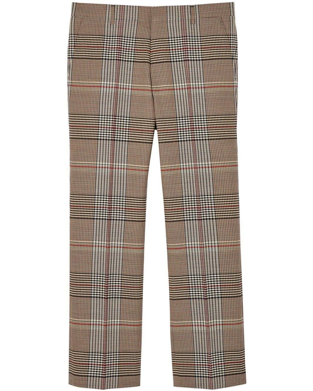 Burberry Check Wool Tailored Trousers for Men - Save 7% - Lyst