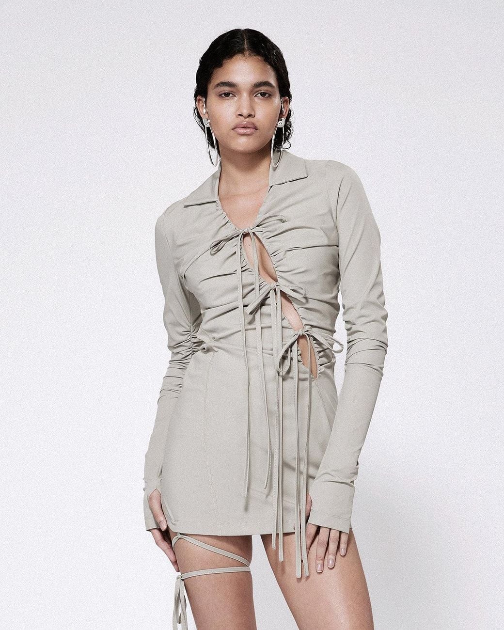 SRVC Studio White Niko Dress Warm