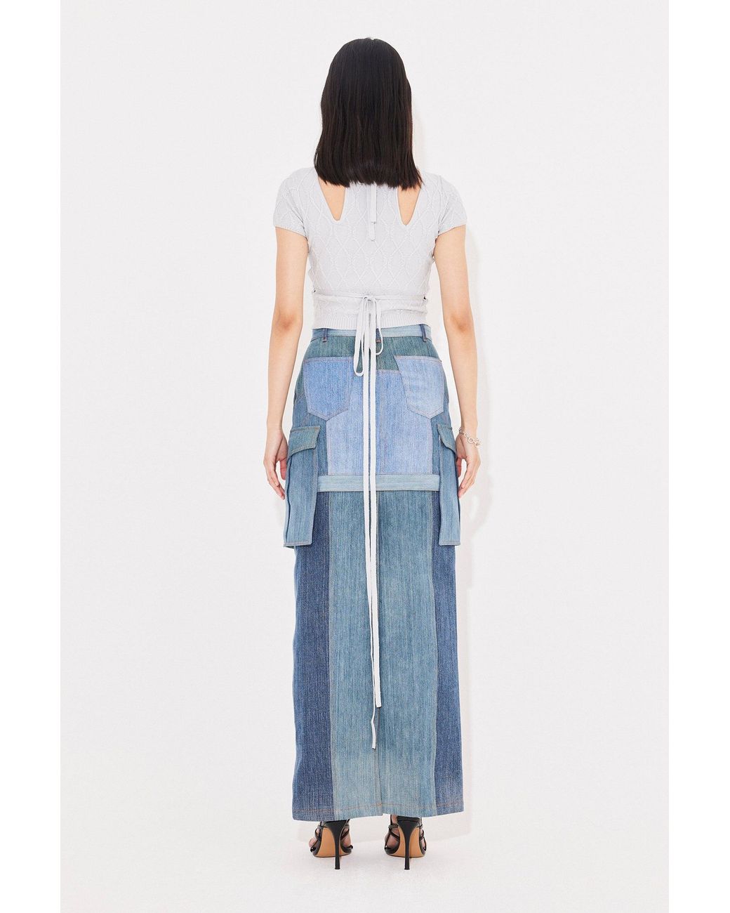 SRVC Studio Uma Skirt Denim Blues