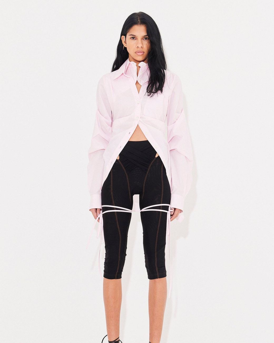 SRVC Studio Pink Breakfast Shirt Dress