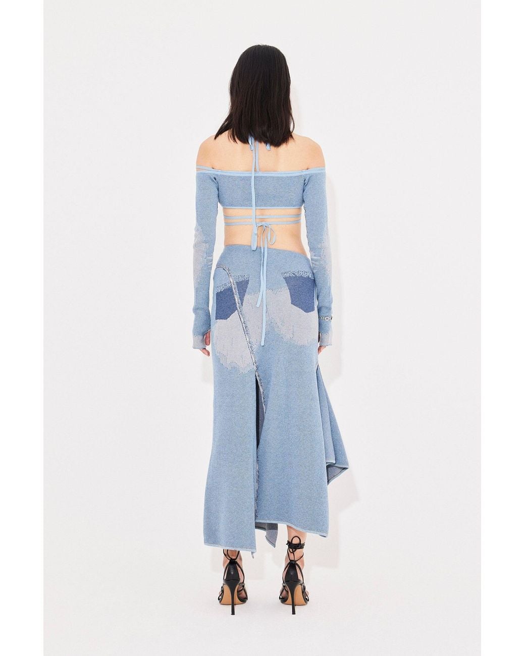 SRVC Studio Blue Denim Siren Skirt