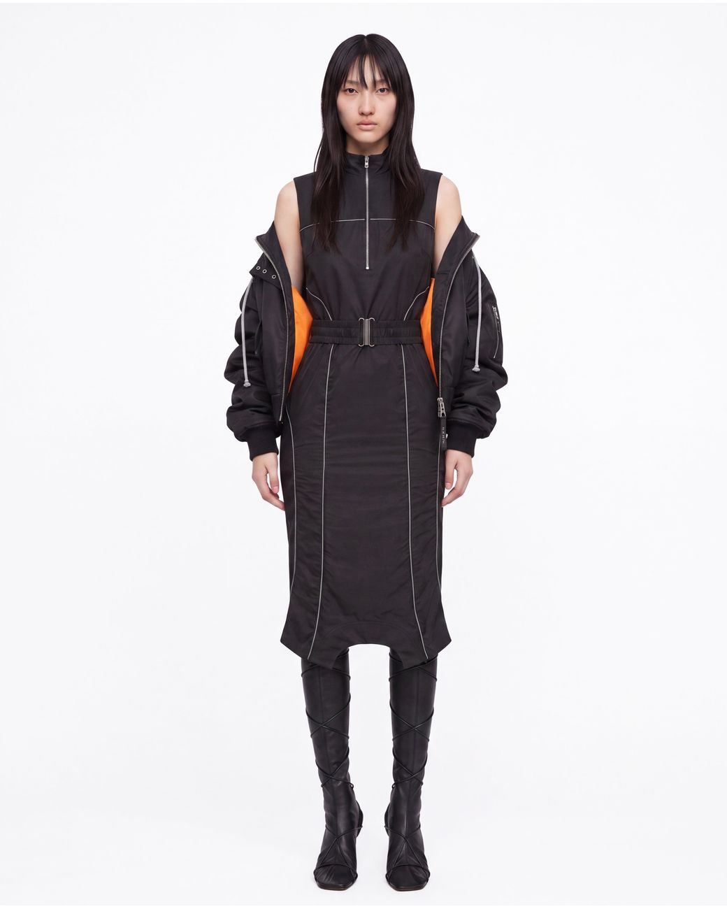 SRVC Studio Black Cosmo Track Dress