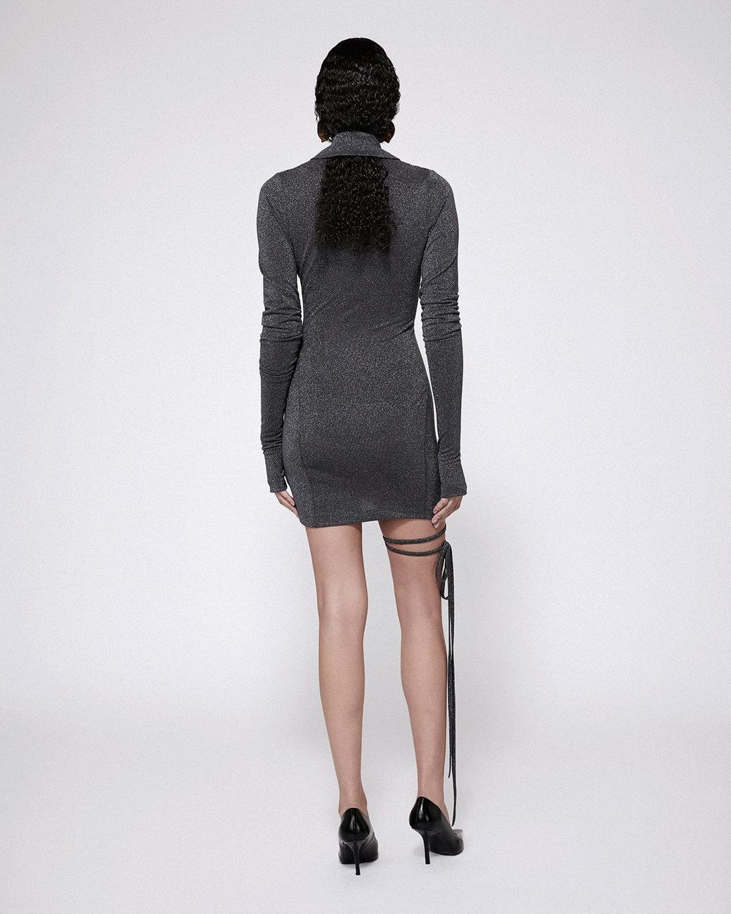SRVC Studio White Niko Dress Anthracite