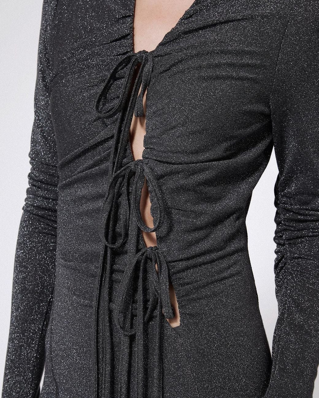 SRVC Studio White Niko Dress Anthracite