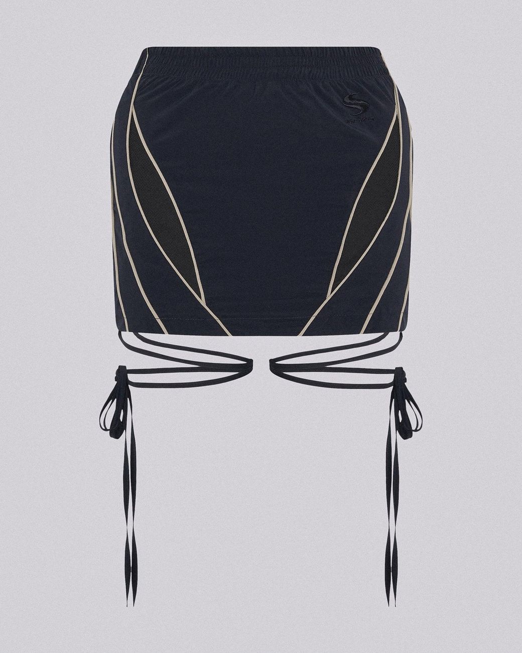 SRVC Studio Blue Slash Track Skirt Dark