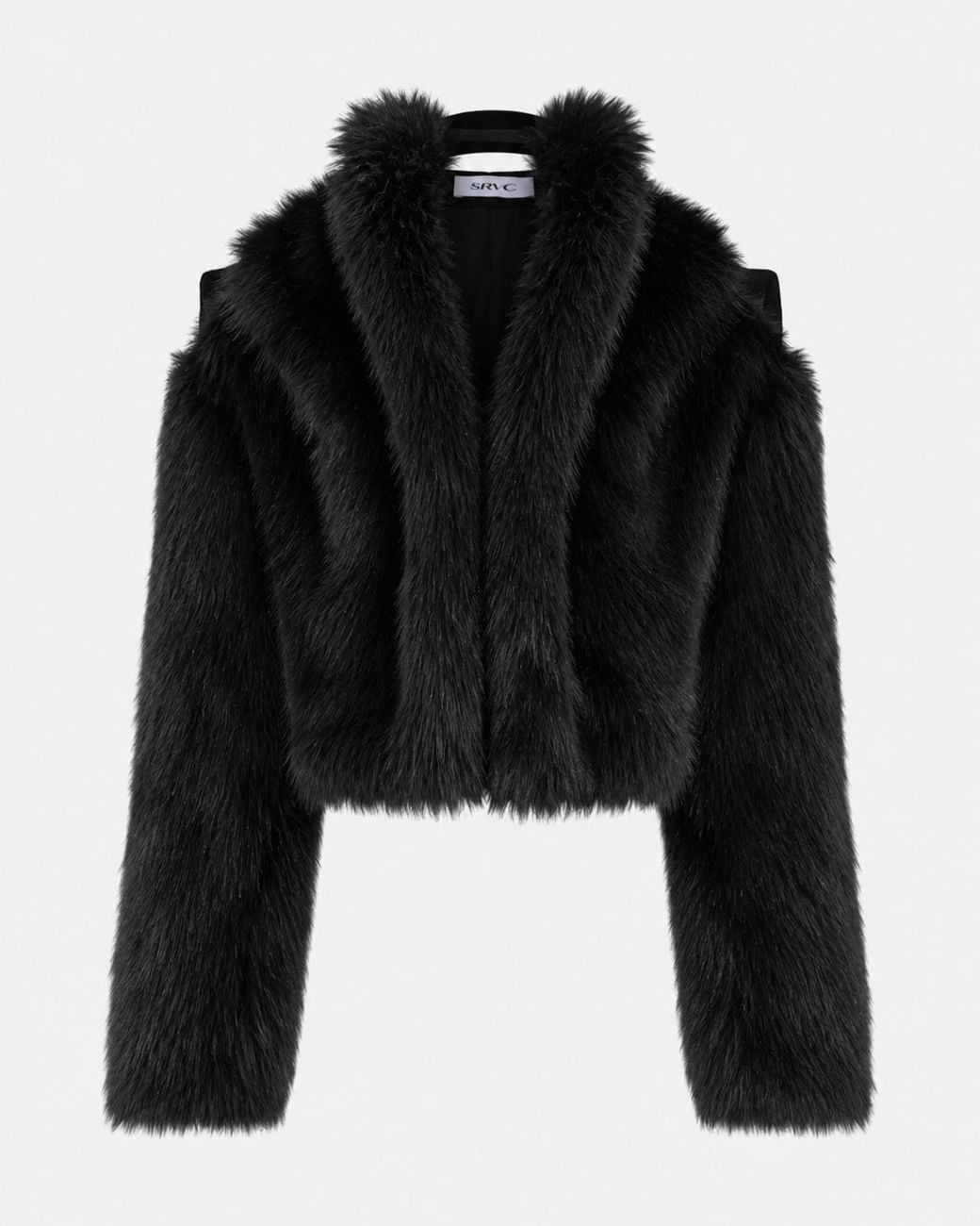 SRVC Studio Black Lyra Faux Fur Jacket