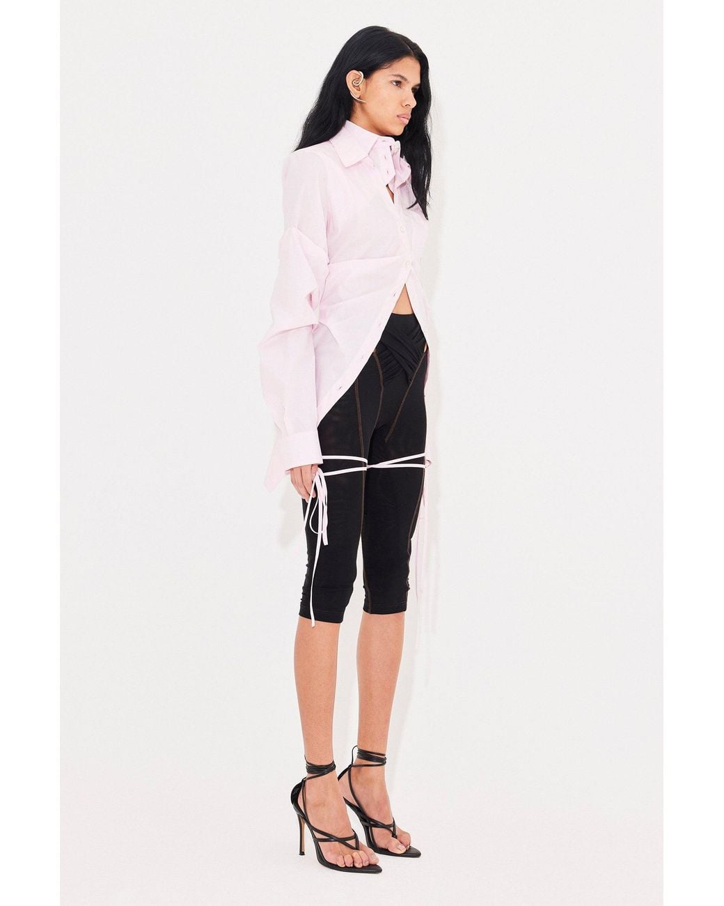 SRVC Studio Pink Breakfast Shirt Dress