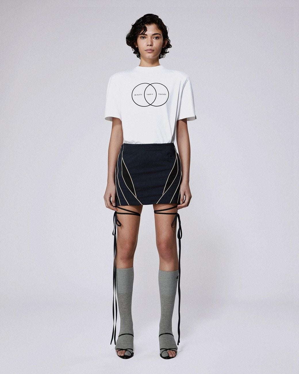 SRVC Studio Gray Tabi Sports Socks Melange