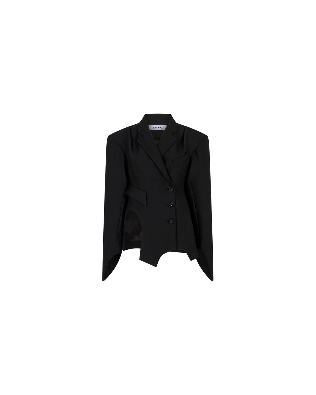 SRVC Studio Black Inverse Tailored Jacket