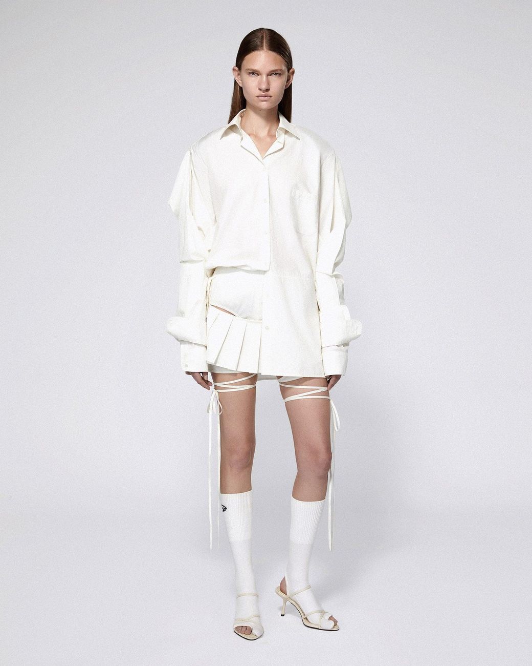 SRVC Studio White Misa Skirt