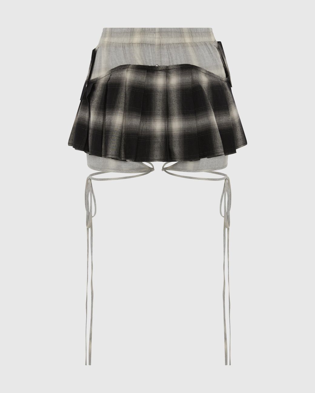 SRVC Studio Black Misa Skirt Check