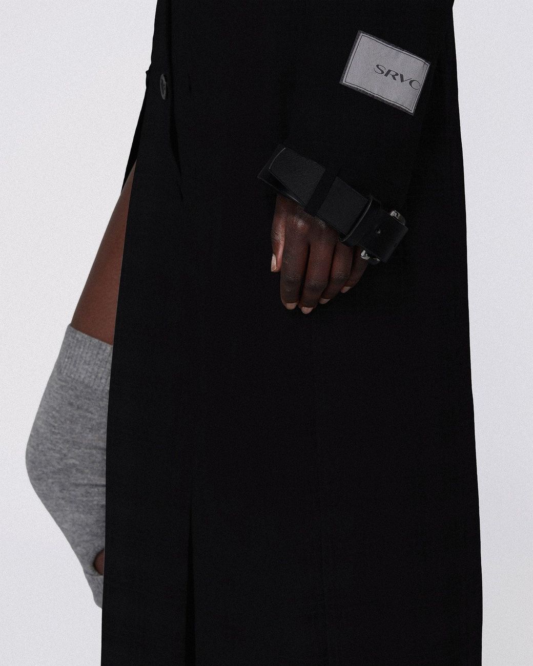 SRVC Studio Black Serpentine Coat