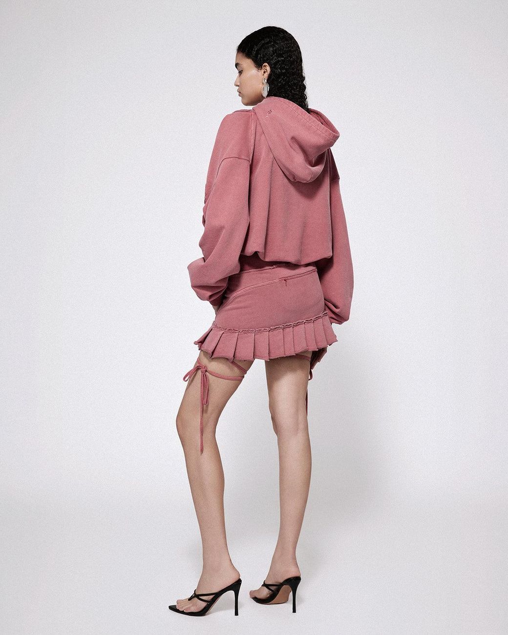 SRVC Studio Pink Cloaked Hoodie