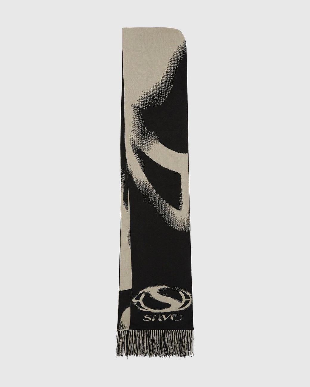 SRVC Studio White Srvc Hooded Scarf