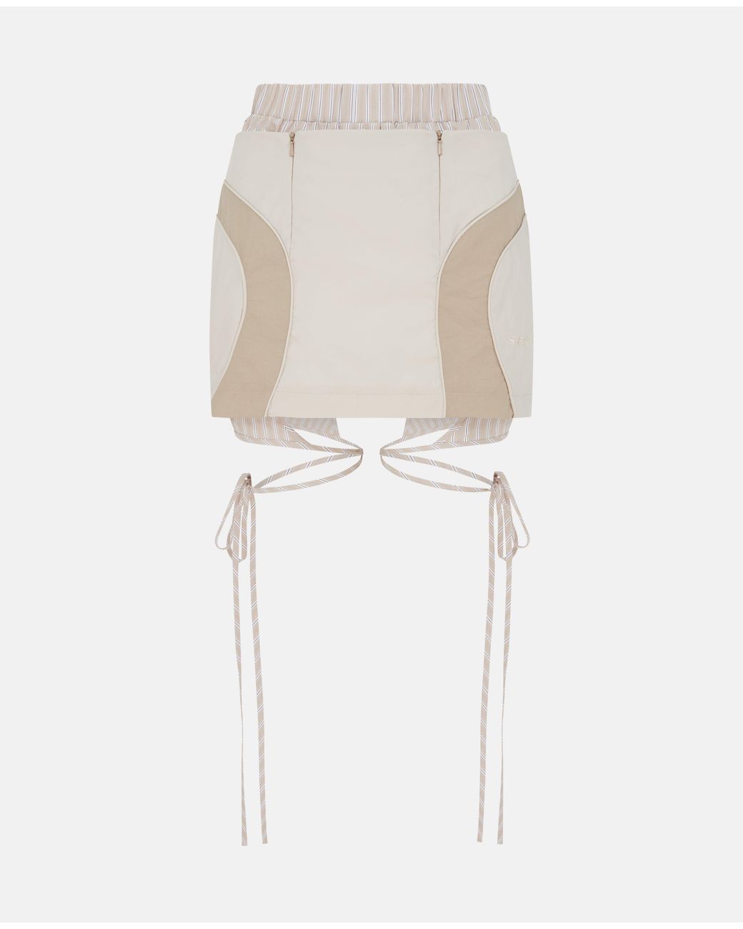 SRVC Studio White Miami Chap Skirt Sand