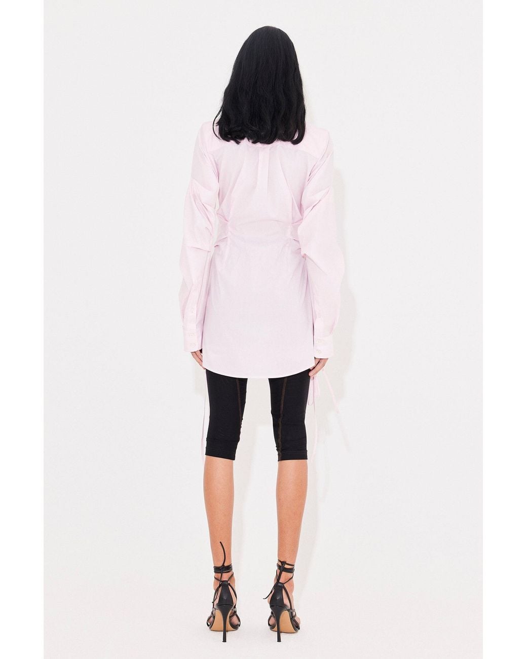SRVC Studio Pink Breakfast Shirt Dress