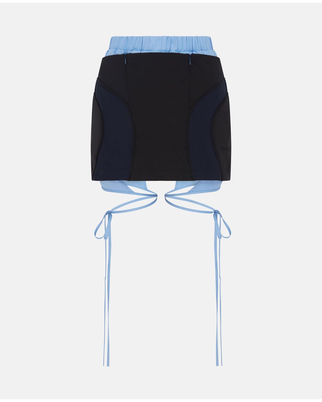 SRVC Studio Black Miami Chap Skirt Nylon