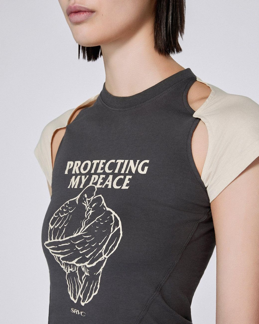 SRVC Studio Black Protecting My Peace Tee