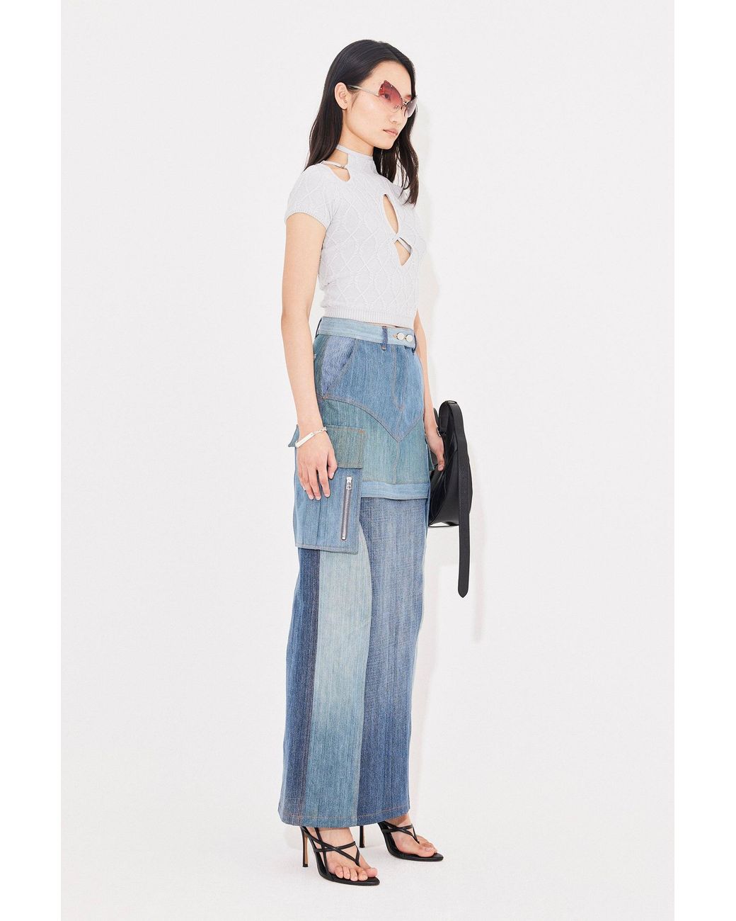 SRVC Studio Uma Skirt Denim Blues