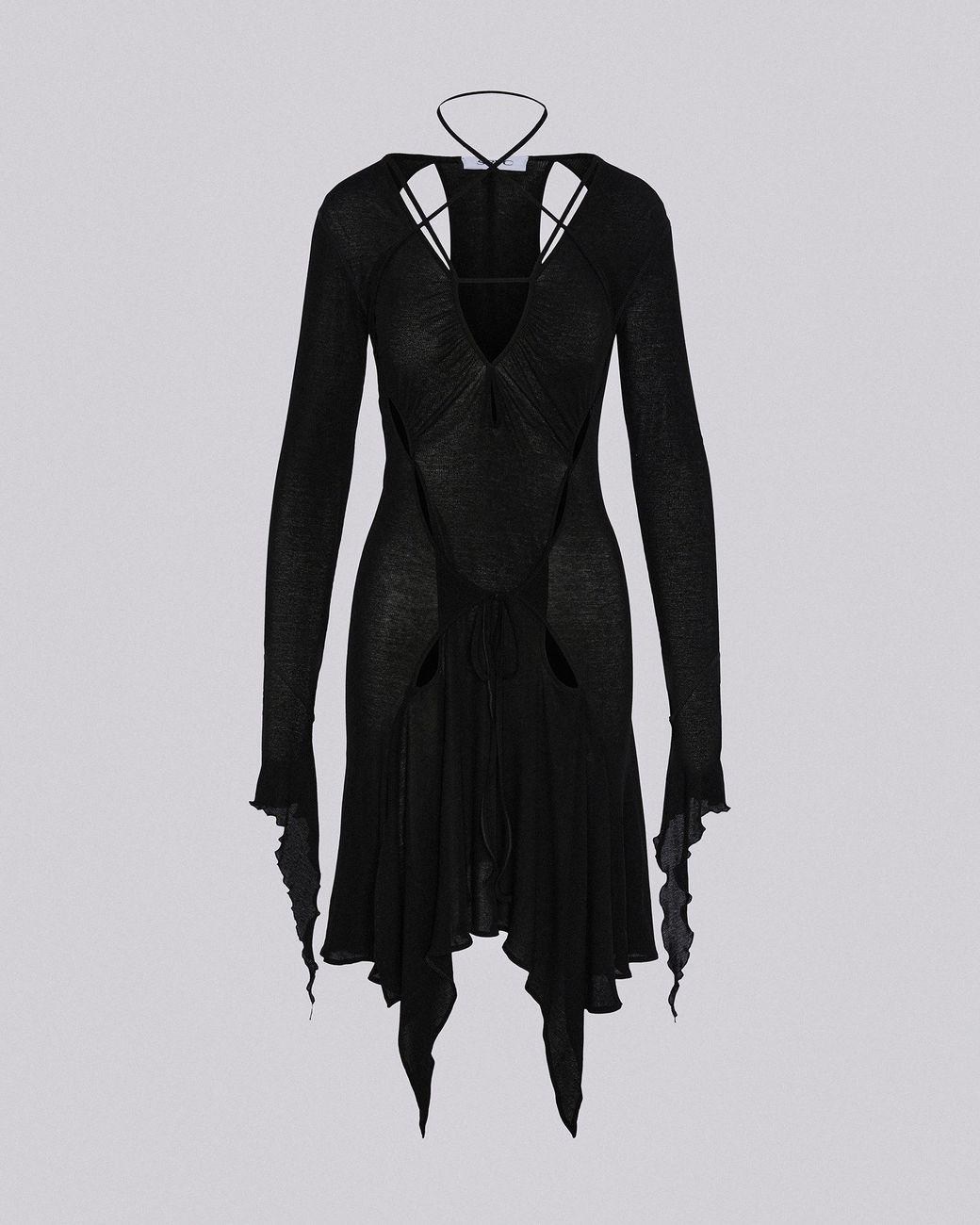 SRVC Studio Black Stiletto Rib Dress