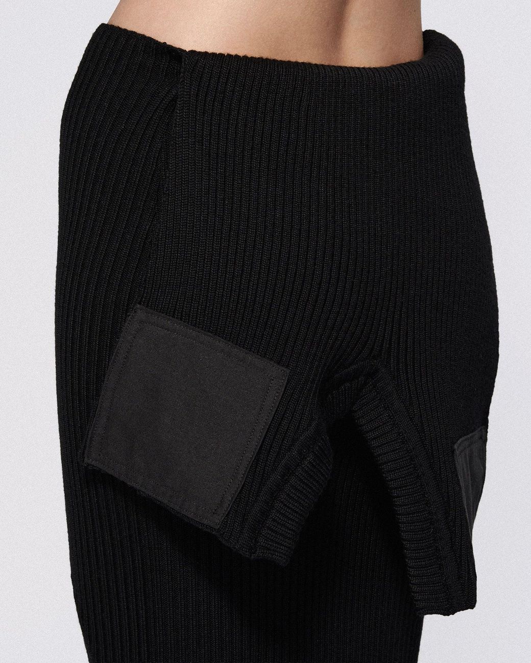 SRVC Studio Black Marshal Knit Skirt