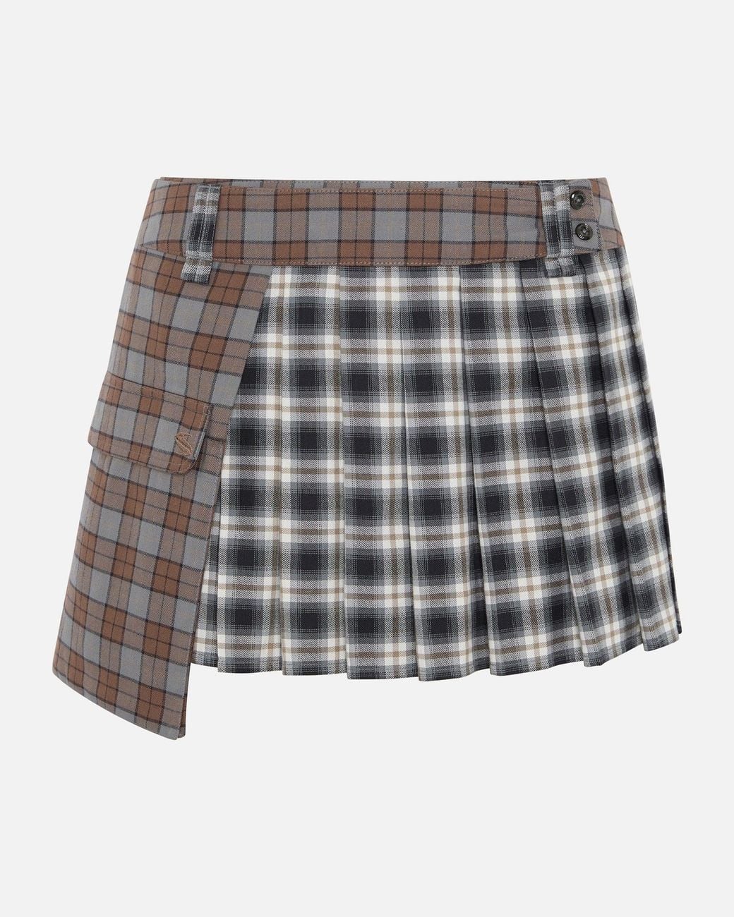 SRVC Studio Multicolor Rhea Mini Kilt Flanel Check