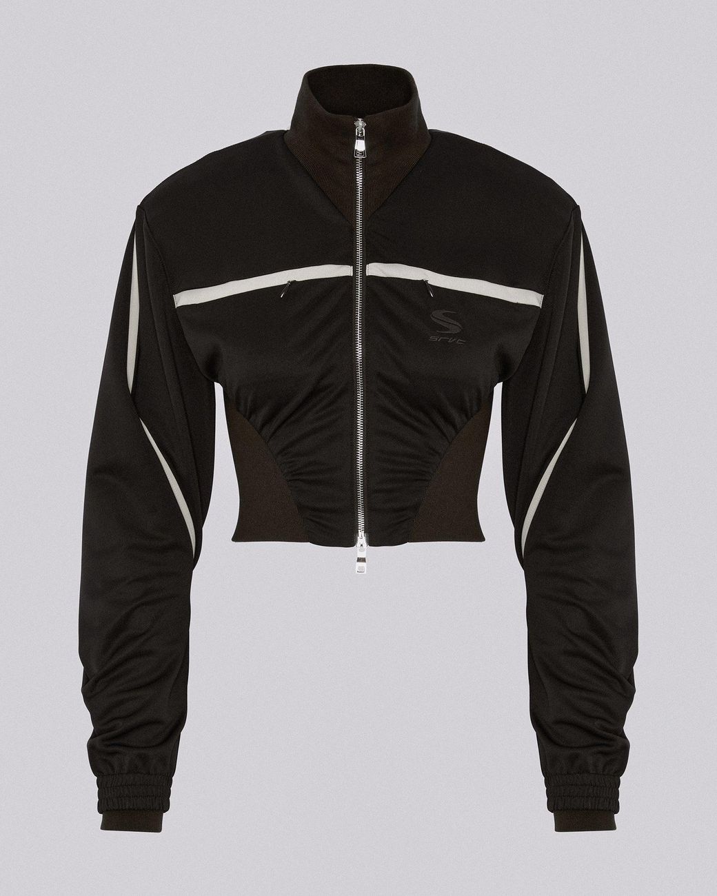 SRVC Studio Black Dbl Sleeve Zip Up