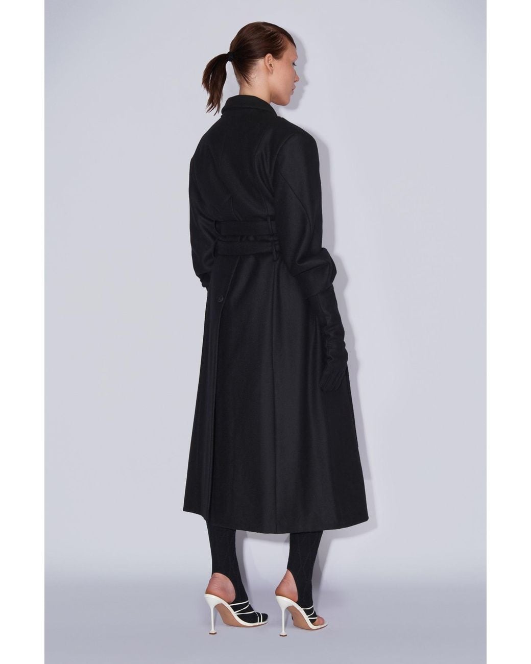 SRVC Studio Black Driver Coat