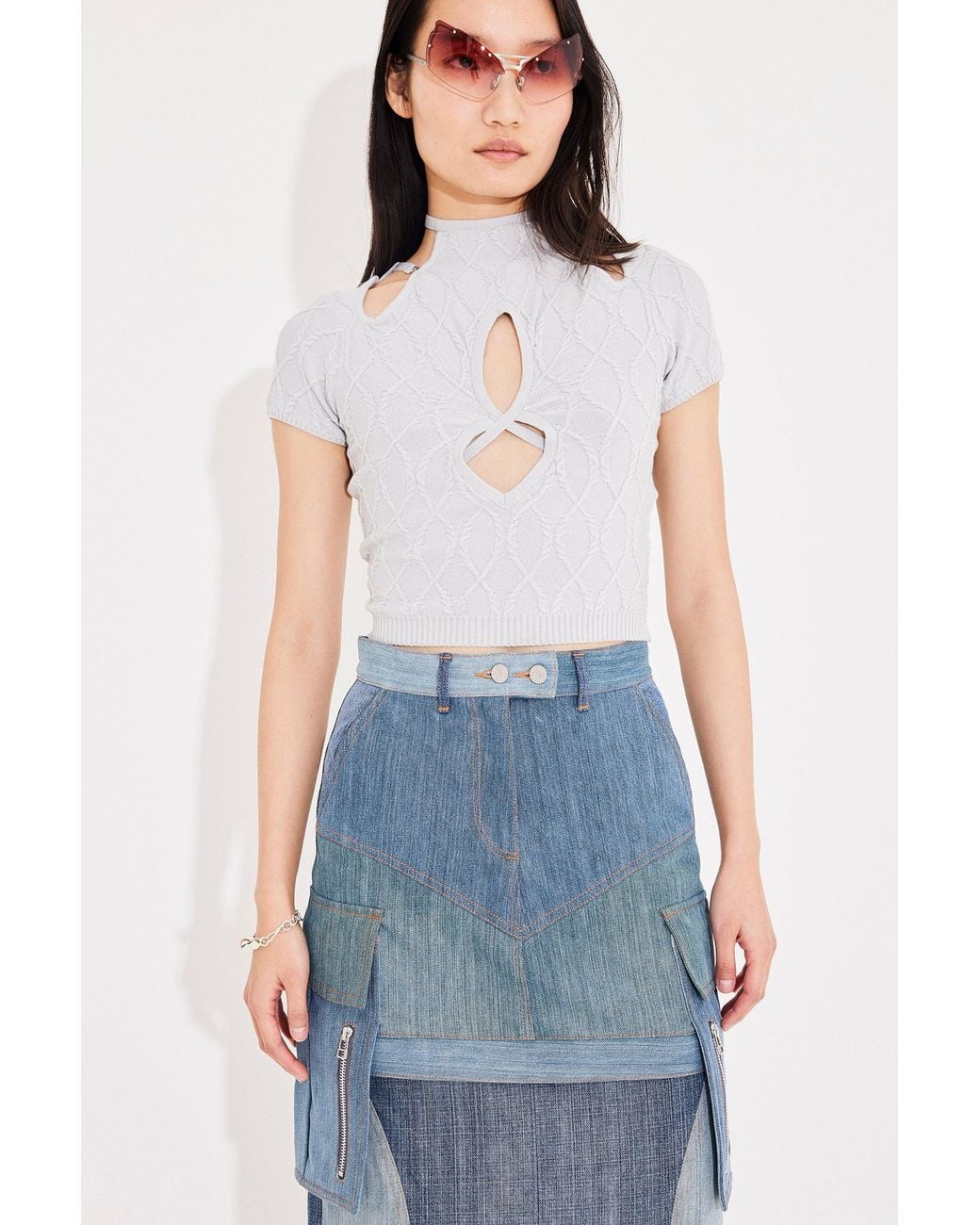 SRVC Studio Uma Skirt Denim Blues