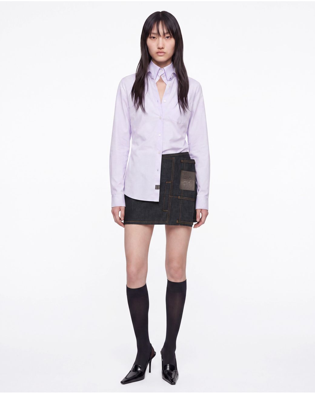 SRVC Studio Black Nox Mini Skirt Dark