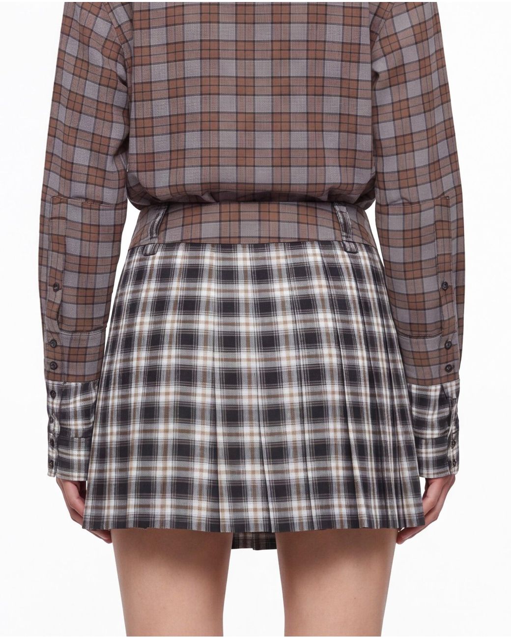 SRVC Studio Multicolor Rhea Mini Kilt Flanel Check